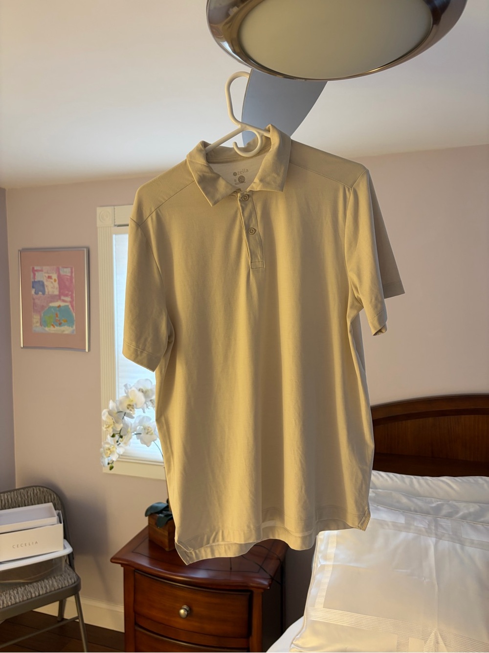 Zella Men's Polo Shirt in Light Beige